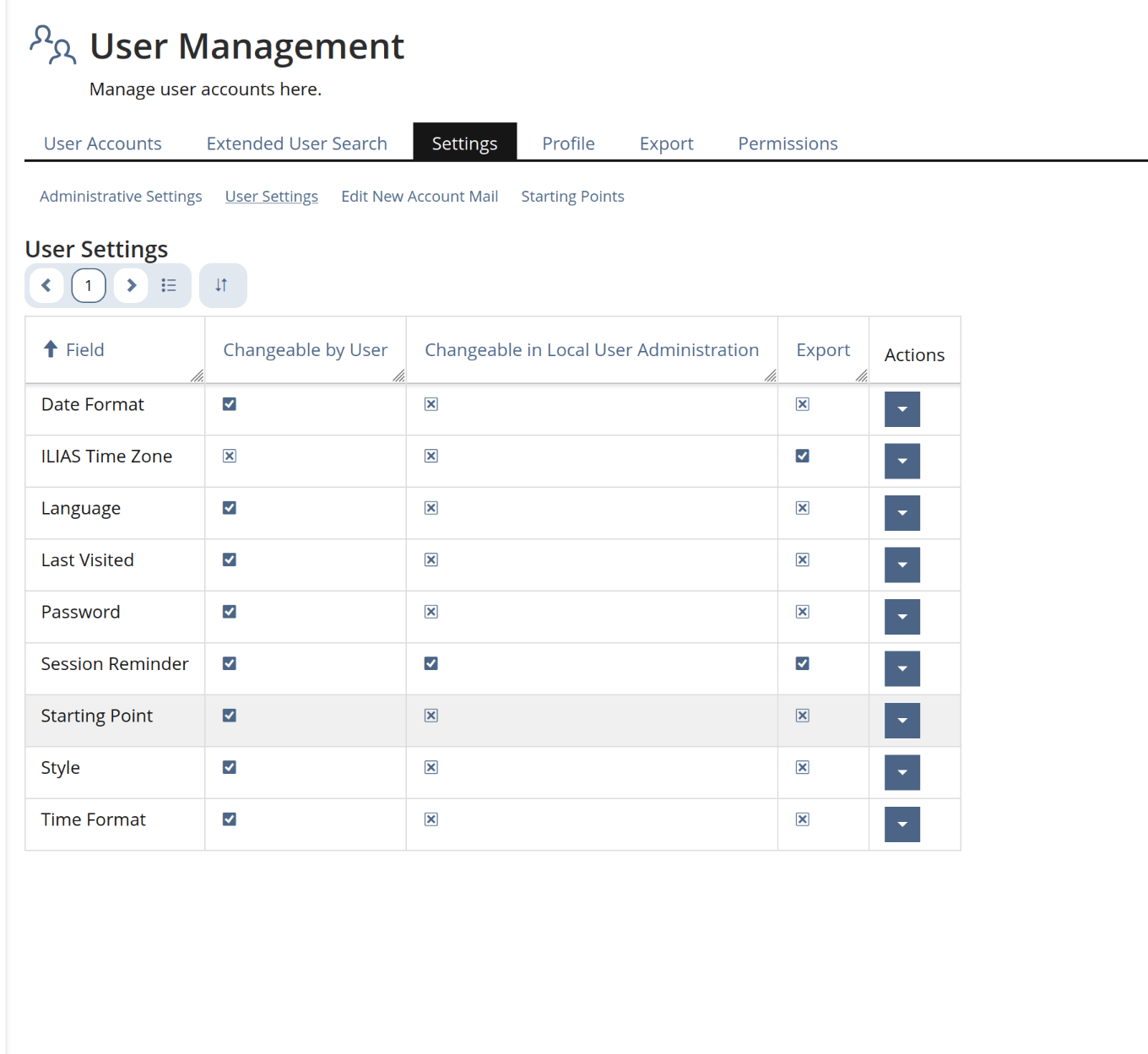 The new configuration for user settings, without the information for visibility and without default value.