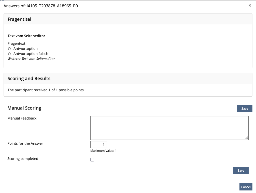 Mockup Modal Scoring by Questions