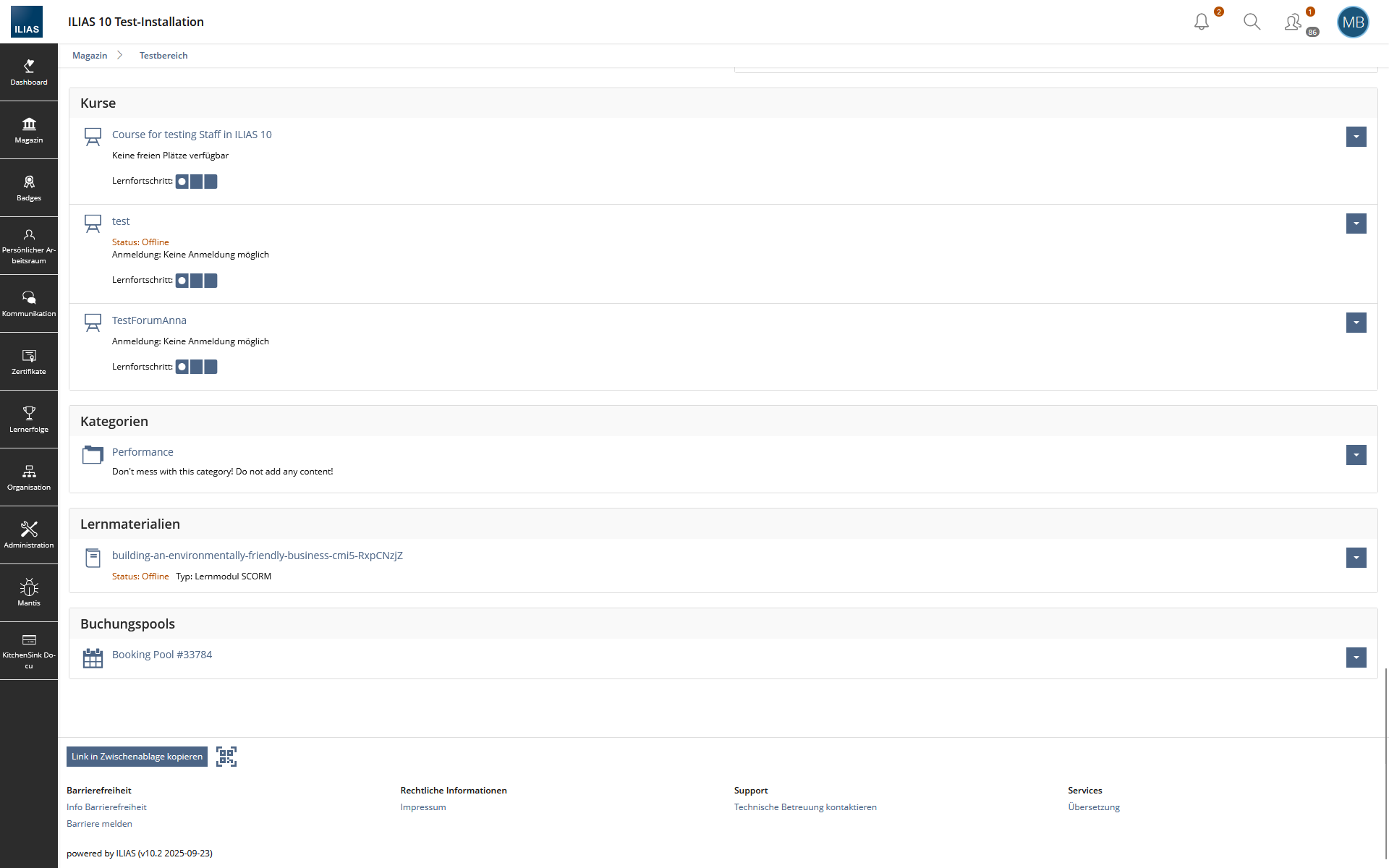 Footer including a shy button for QR codes
